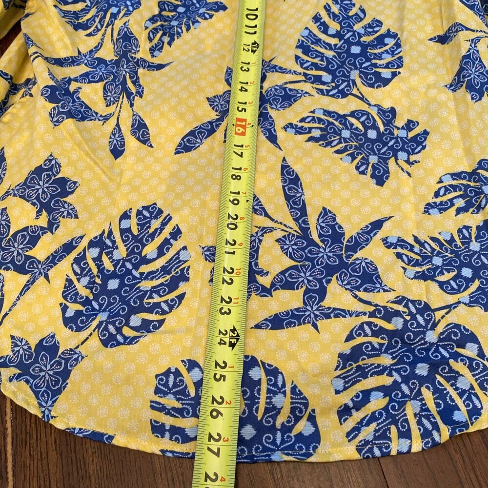 Ruby Rd. Women’s Size 16 Button Up Shirt Long Sleeve Yellow Colorful - Picture 10 of 10